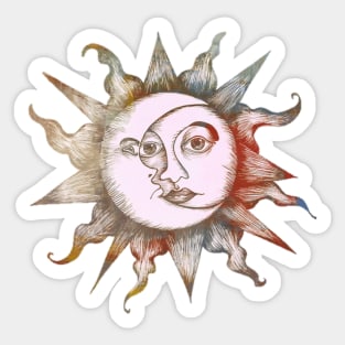 Colorful Sun and Moon Sticker